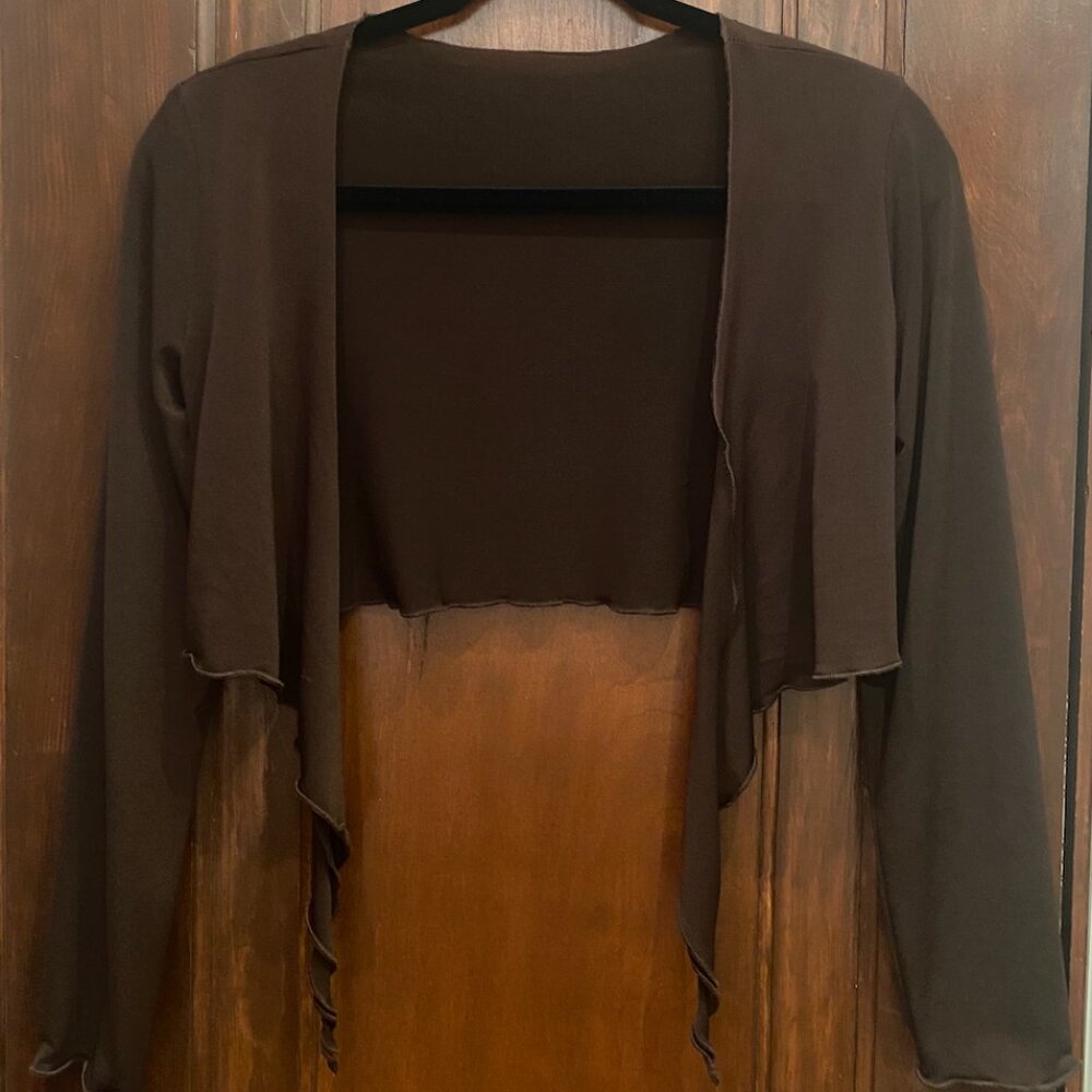 Alessia Brown Cropped Sweater Girls, Size 12